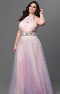 Halter Plus Size Formal Gowns