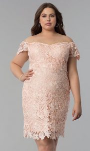 Lace Champagne Cocktail Dress