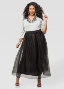 Maxi Plus Size Tulle Skirt