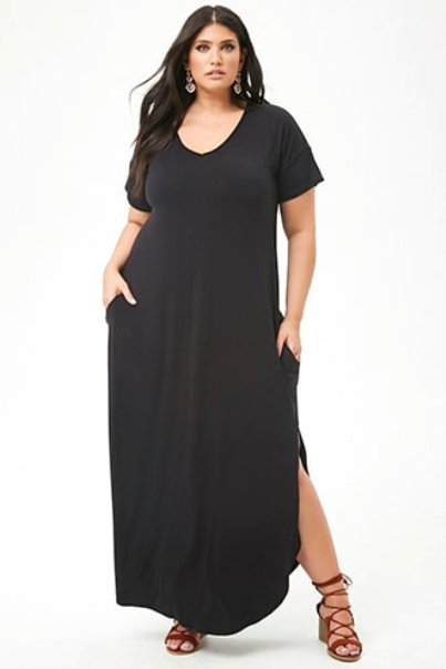 Plus Size Black T-shirt Dress – Attire Plus Size