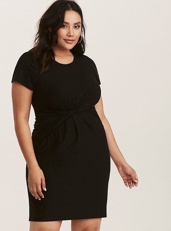 Plus Size Black T-shirt Dress – Attire Plus Size