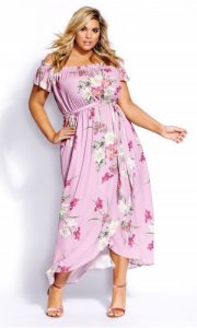 Plus Size Cotton Floral Maxi Dress
