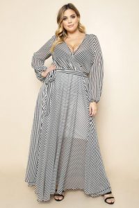 Plus Size Flowy Wrap Maxi Dress