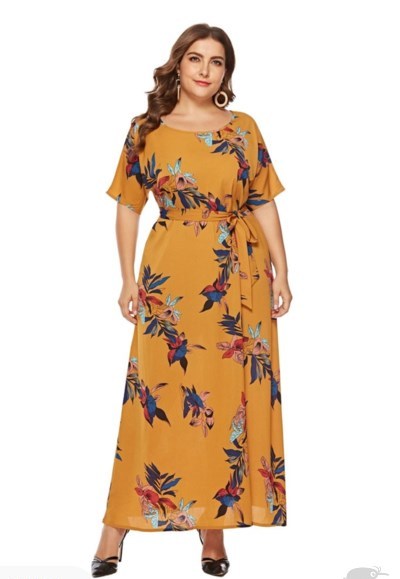 Plus Size Yellow Maxi Dress for Curvy Women – Attire Plus Size
