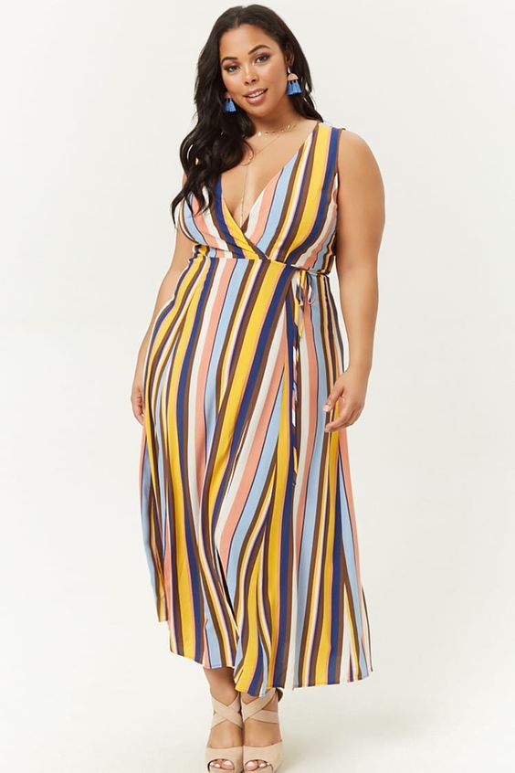Plus Size Wrap Maxi Dress – Attire Plus Size