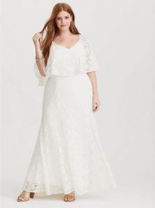 Plus Size White Lace Maxi Dresses