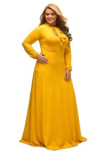 Plus Size Yellow Maxi Dress