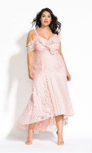 Plus Sized Blush Maxi Dress