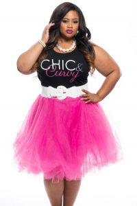 Plus Sized Pink Tulle Skirt
