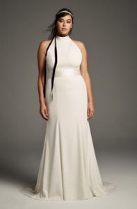 Plus Sized White Halter Dress