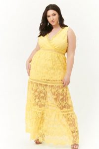 Plus Sized Yellow Maxi Dress
