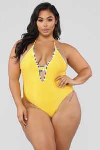 Plus Sized Yellow Swimsuit