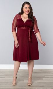 Red Wrap Dress Plus Size
