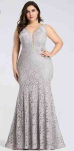 Silver Lace Prom Dresses