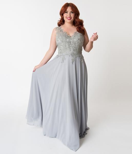 Stunning Plus Size Silver Wedding Dresses and Gowns – Attire Plus Size