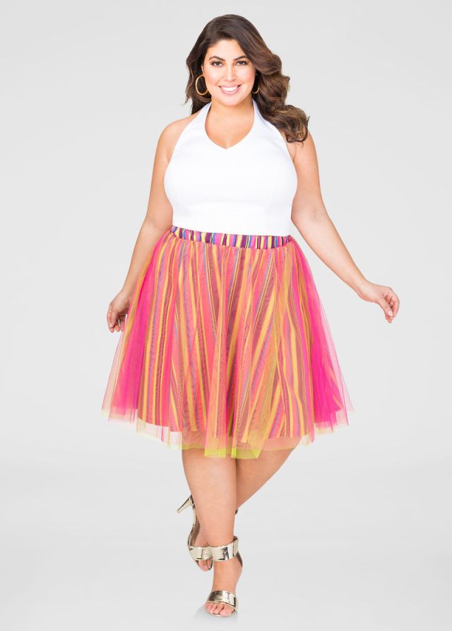Plus Size Pink Tulle Skirts for Women – Attire Plus Size