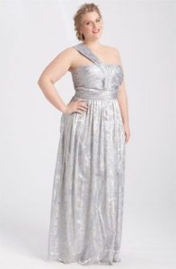 Wedding Silver Dresses Plus Size