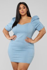 Women's Plus Size Light Blue Dress