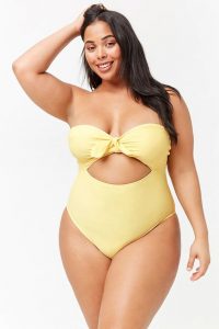 Women's Plus Size Yellow Swimsuit