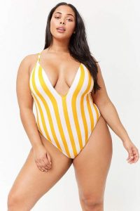 Yellow Plus Size Swimwear