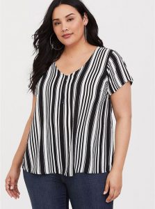 Black and White Vertical Striped Shirts