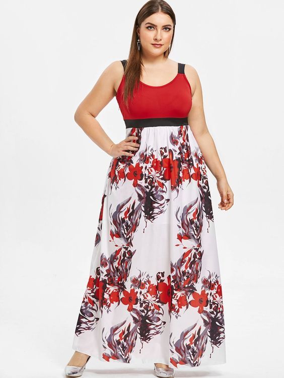 Plus Size Empire Waist Maxi Dress – Attire Plus Size