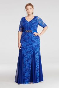 Lace Royal Blue Bridesmaid Dress
