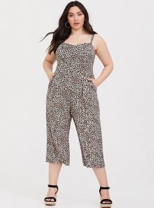 Leopard Print Culotte Jumpsuit