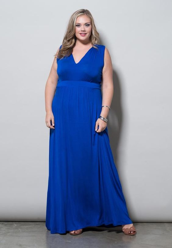 Plus Size Empire Waist Maxi Dress – Attire Plus Size