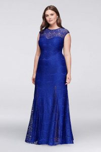 Plus Size Royal Blue Mermaid Prom Dresses
