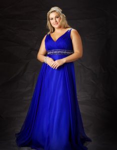 Plus Sized Royal Blue Bridesmaid Dress