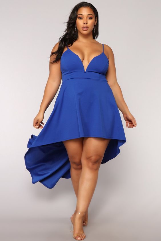 Royal Blue Plus Size Prom Dresses Attire Plus Size