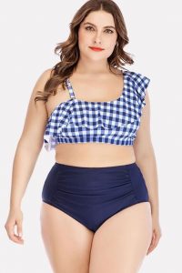 Women's Plus Size Ruffle Swimsuit