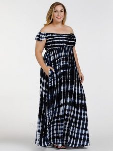 Women's Plus Size Tie Dye Maxi Dress