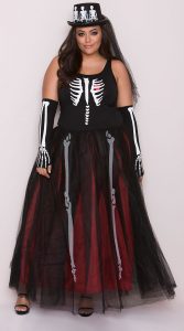 Plus Size Skeleton Costume Gown