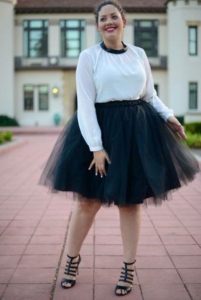 Black Plus Size Tulle Skirt