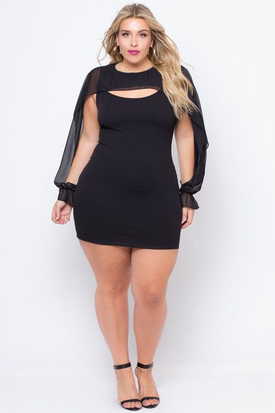 Black Cape Dress Plus Size | Attire Plus Size