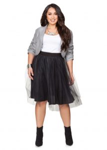 Plus Sized Black Tulle Skirt