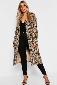 Leopard Print Trench Coat In XL