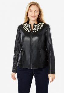 Plus Size Leather Coat Women