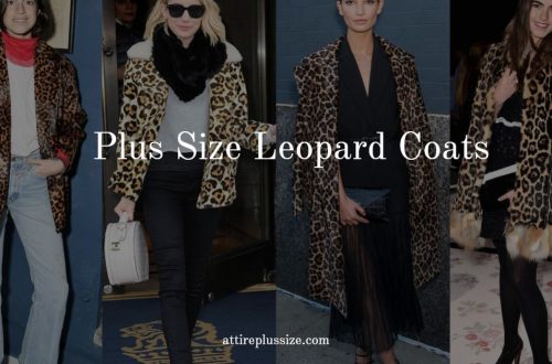 Plus Size Leopard Coat for Women