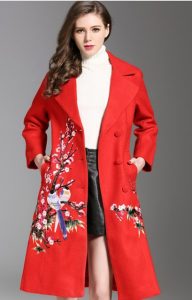 Plus Sized Red Trench Coat