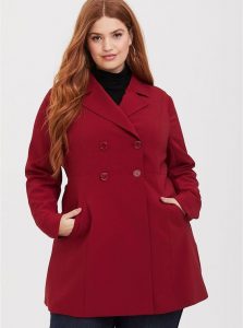 Red Trench Coat Plus Size
