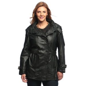 Women's Leather Coat Plus Size
