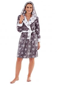 Short Plus Size Hooded Robe