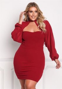 Red Bodycon Dress Plus Size