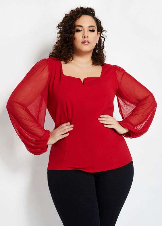 Efternavn taktik Sequel 10+ Stunning Plus Size Red Dressy Tops for Women – Attire Plus Size
