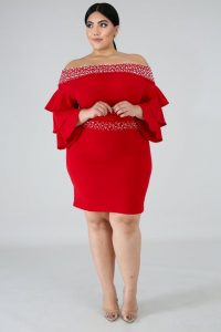 Women's Red Bodycon Dress