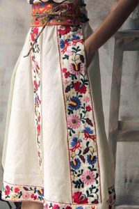 Long Mexican Embroidered Skirt