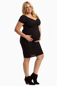 Black Plus Size Maternity Dress